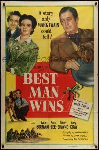 3z076 BEST MAN WINS 1sh '48 The Celebrated Jumping Frog of Calaveras County by Twain!