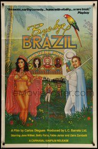 3z138 BYE BYE BRAZIL 1sh '79 Carlos Diegues directed, Page Wood art of sexy dancer!