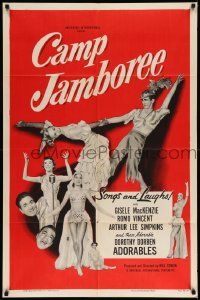 3z141 CAMP JAMBOREE 1sh '53 Gisele MacKenzie & others entertain the troops at a military base!