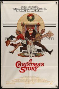 3z172 CHRISTMAS STORY NSS style 1sh '83 best classic Christmas movie, art by Robert Tanenbaum!