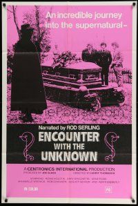 3z253 ENCOUNTER WITH THE UNKNOWN 1sh '73 a journey into the supernatural, small border design!