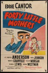3z297 FORTY LITTLE MOTHERS style C 1sh '40 art of Eddie Cantor by Al Hirschfeld, Busby Berkeley!