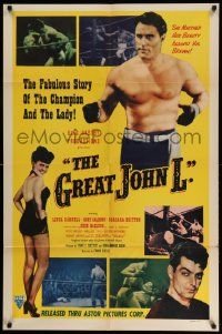 3z351 GREAT JOHN L 1sh R51 Greg McClure as heavyweight boxing champ John L. Sullivan!