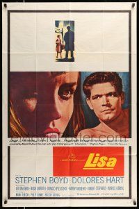 3z492 LISA 1sh '62 Mark Robson directed, Stephen Boyd, Dolores Hart, Leo McKern!