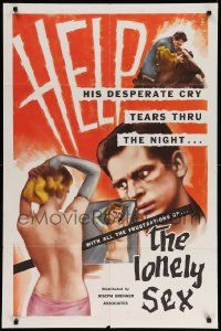 3z505 LONELY SEX 1sh '59 Richard Hilliard, his desperate cry tears thru the night, before Psycho!