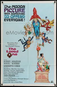 3z514 LOVED ONE 1sh '65 Jonathan Winters, a motion picture with something to offend everyone!