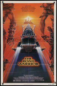 3z517 MAD MAX 2: THE ROAD WARRIOR 1sh '82 Mel Gibson returns in the title role, art by Commander!