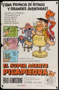 3z530 MAN CALLED FLINTSTONE Spanish/U.S. export 1sh '66 Hanna-Barbera, Fred, Barney, Wilma & Betty, spoof