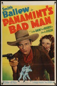 3z660 PANAMINT'S BAD MAN 1sh '38 cool montage image of cowboy Smith Ballew, pretty Evelyn Daw
