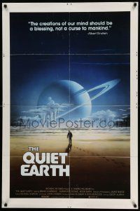 3z711 QUIET EARTH 1sh '85 New Zealand post-apocalyptic sci-fi, Bruno Lawrence!