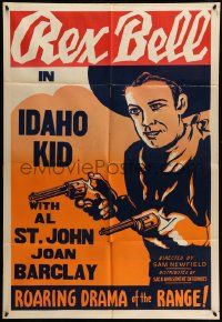 3z740 REX BELL 1sh '40s cool art of the cowboy star with two guns, Idaho Kid!
