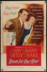 3z768 ROOM FOR ONE MORE 1sh '52 great artwork of Cary Grant & Betsy Drake!