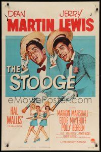 3z832 STOOGE 1sh '52 artwork of singing vaudeville team Dean Martin & Jerry Lewis!