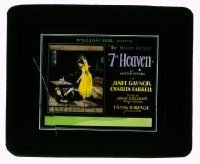 4a005 7TH HEAVEN glass slide '27 image of Janet Gaynor whipping woman on floor!
