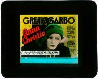 4a014 ANNA CHRISTIE glass slide '30 great close up of Greta Garbo in her first sound movie!