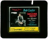 4a016 ARIZONA DAYS glass slide '28 great close up of Bob Custer choking bad guy in fight!