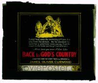 4a018 BACK TO GOD'S COUNTRY glass slide '19 James Oliver Curwood, cool art of bear, man & woman!