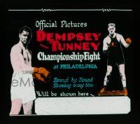 4a057 DEMPSEY VS TUNNEY glass slide '26 wonderful images of the boxing champions in Philadelphia!