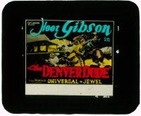 4a058 DENVER DUDE glass slide '27 cool action scene with Hoot Gibson beating up bad guys!