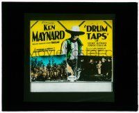 4a066 DRUM TAPS glass slide '33 cowboy Ken Maynard & Los Angeles Boy Scout Troop No. 107!