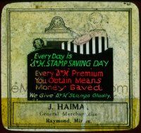 4a070 EVERY DAY IS S&H STAMP SAVING DAY glass slide '20s every premium means money saved!