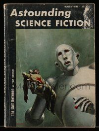 4a249 ASTOUNDING SCIENCE FICTION magazine Oct 1953 cover by Kelly Freas, Isaac Asimov, George Pal!