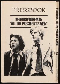 4a486 ALL THE PRESIDENT'S MEN pressbook '76 Dustin Hoffman & Robert Redford as Woodward & Bernstein