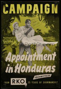 4a491 APPOINTMENT IN HONDURAS pressbook '53 Jacques Tourneur, sexy Ann Sheridan & Glenn Ford!