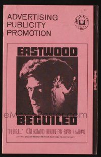 4a507 BEGUILED pressbook '71 Clint Eastwood & Geraldine Page, directed by Don Siegel!