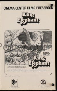 4a478 AFRICAN ELEPHANT pressbook '71 King Elephant, get to know the jungle before they pave it!