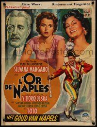 4b255 EVERY DAY'S A HOLIDAY Belgian '55 De Sica's L'Oro di Napoli, Silvana Mangano, Sophia Loren