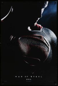 4b046 MAN OF STEEL teaser DS Danish '13 close-up of Henry Cavill in the title role as Superman!