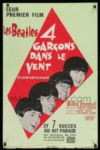 4b179 HARD DAY'S NIGHT French 15x24 '64 The Beatles in their 1st film, rock & roll classic!