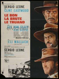4b159 GOOD, THE BAD & THE UGLY French 23x31 '68 Eastwood, Van Cleef, Wallach, Leone classic!