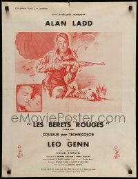 4b161 PARATROOPER French 20x26 '54 Alan Ladd, English Red Beret, a thousand thrills a second!