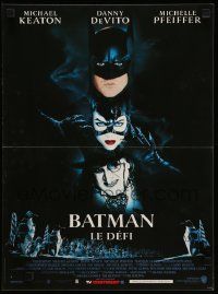 4b167 BATMAN RETURNS French 15x20 '92 Keaton, Danny DeVito, Pfeiffer, Tim Burton!