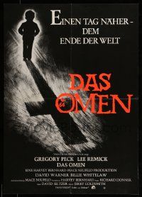 4b599 OMEN German '76 Gregory Peck, Remick, Satanic horror, inverted cross!