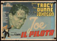 4b085 GUY NAMED JOE Italian 14x19 pbusta '49 pilot Spencer Tracy loves Irene Dunne after death!