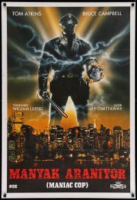 4b364 MANIAC COP Turkish '88 Tom Atkins, Bruce Campbell, you can remain silent forever!