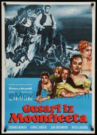 4b690 MOONFLEET Yugoslavian 20x28 '55 Fritz Lang, Stewart Granger, Joan Greenwood, Viveca Lindfors