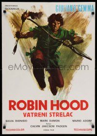 4b704 SCALAWAG BUNCH Yugoslavian 19x28 '71 different art of Giuliano Gemma as Robin Hood!
