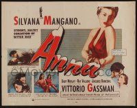 4c010 ANNA 1/2sh '53 art of Silvana Mangano, a prostitute/singer turned nun & nurse!