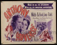 4c013 ANTHONY ADVERSE 1/2sh R56 image of Fredric March & Olivia de Havilland embracing!