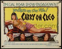 4c069 CARRY ON CLEO 1/2sh '65 English comedy on the Nile, sexy full-length Amanda Barrie!
