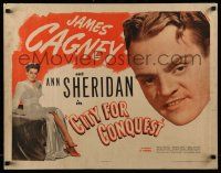 4c079 CITY FOR CONQUEST 1/2sh R46 close-up of James Cagney and sexy Ann Sheridan in love!