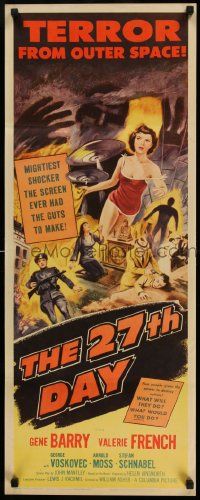 4c500 27th DAY insert '57 terror from space, mightiest shocker they ever had the guts to make!
