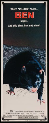 4c542 BEN insert '72 art of lots of rats, Willard 2, this time he's not alone!