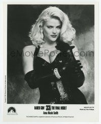 4d214 ANNA NICOLE SMITH 8x10 still '94 sexy portrait in tight leather from Naked Gun 33 1/3!