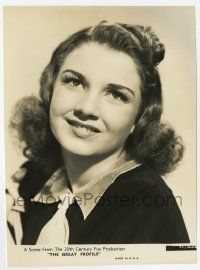 4d215 ANNE BAXTER 7.25x9.75 still '40 young smiling portrait in her second film, The Great Profile!
