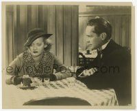 4d030 DANGEROUS 8x10 still '35 Franchot Tone stares at alcoholic actress Bette Davis at table!